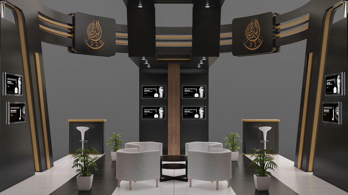 Open-Concept Modular Booth with Charging Station and Branded Counter for Seamless Lead Capture Flow