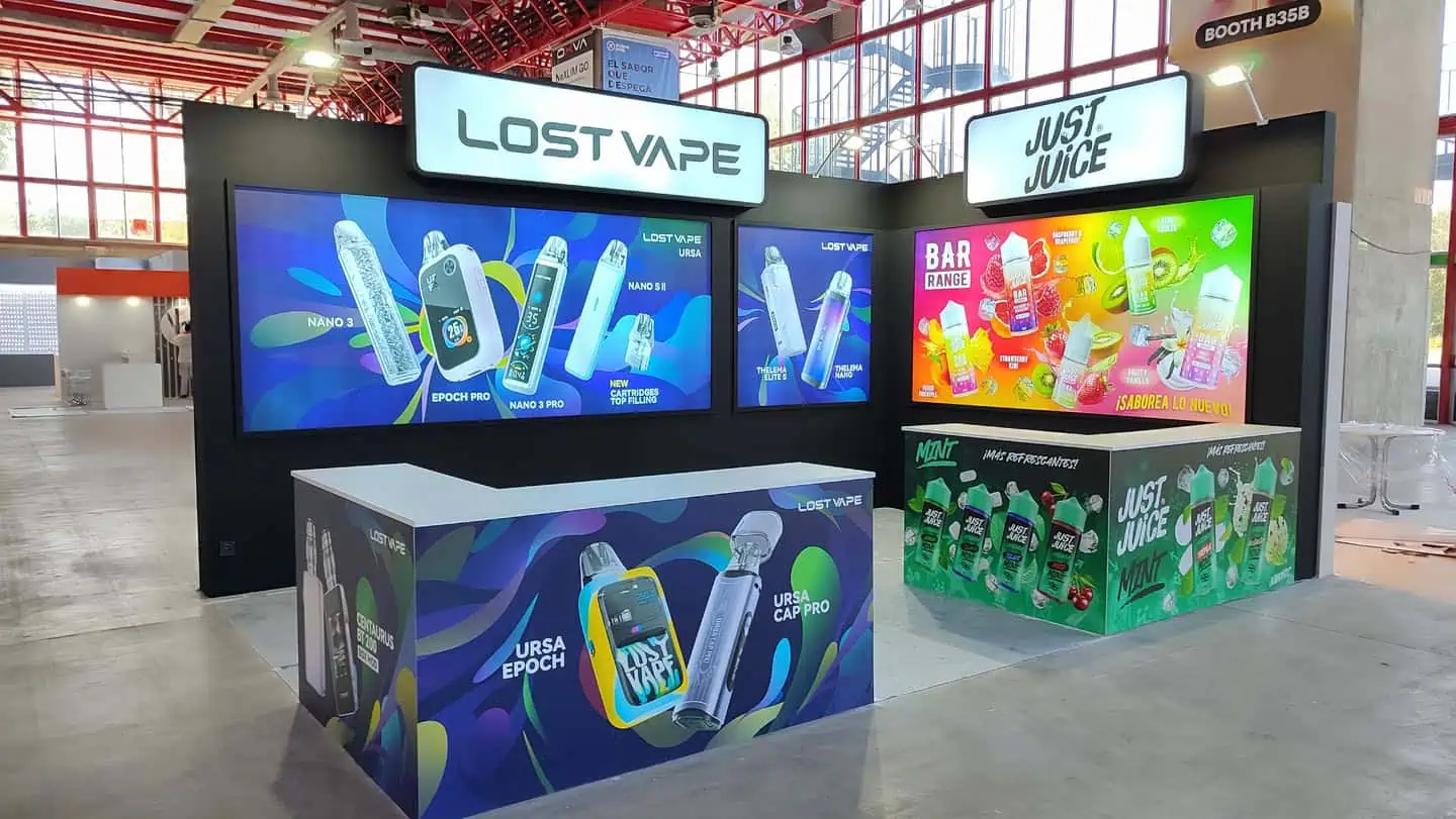 Vapexpo Spain Madrid Vape Exhibition Vapexpo Madrid local stand builder – Adam E - Adam Expo Stand