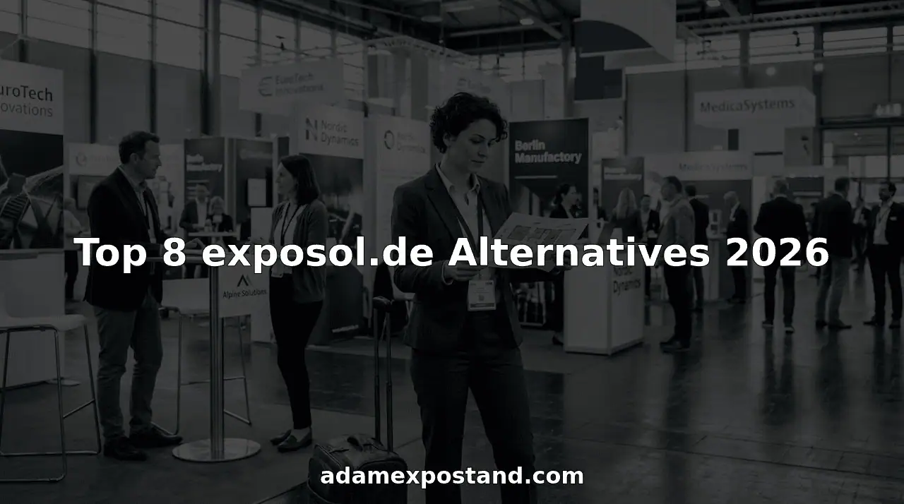 Profesionales reunidos en un stand de exposición personalizado en una feria europea en Lisboa